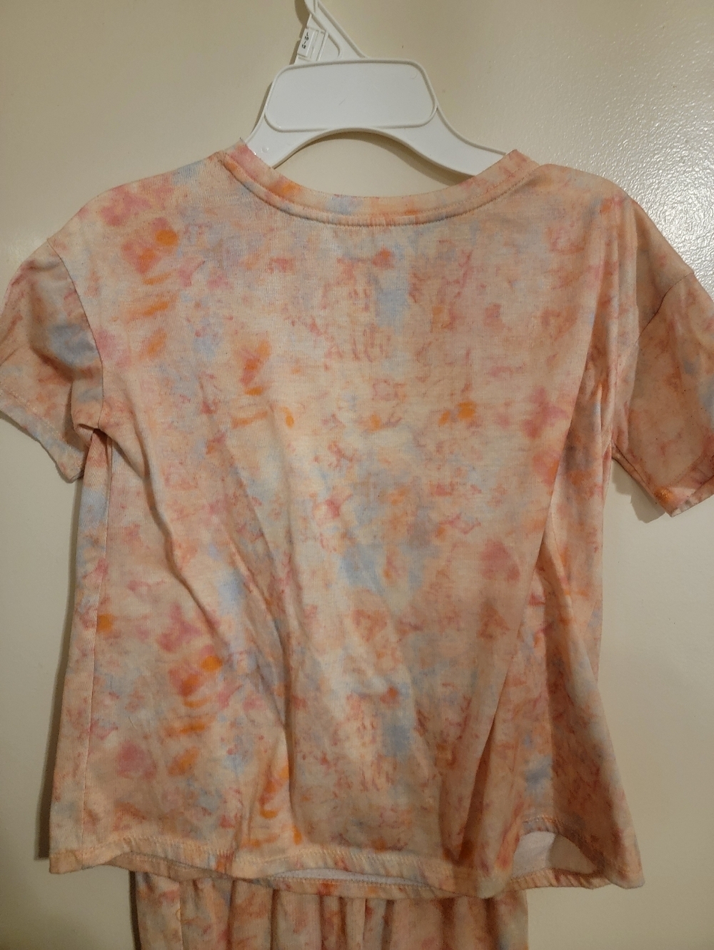 Girls Cat And Jack Orange Tye Dye Two Piece Jogger Pajama Set Size 6/7 - Picture 3 of 7